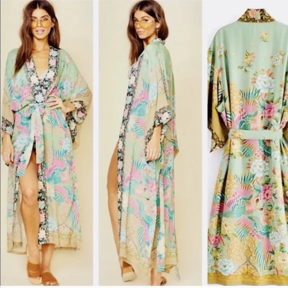 Spell Cloud Dancer Maxi Kimono OS